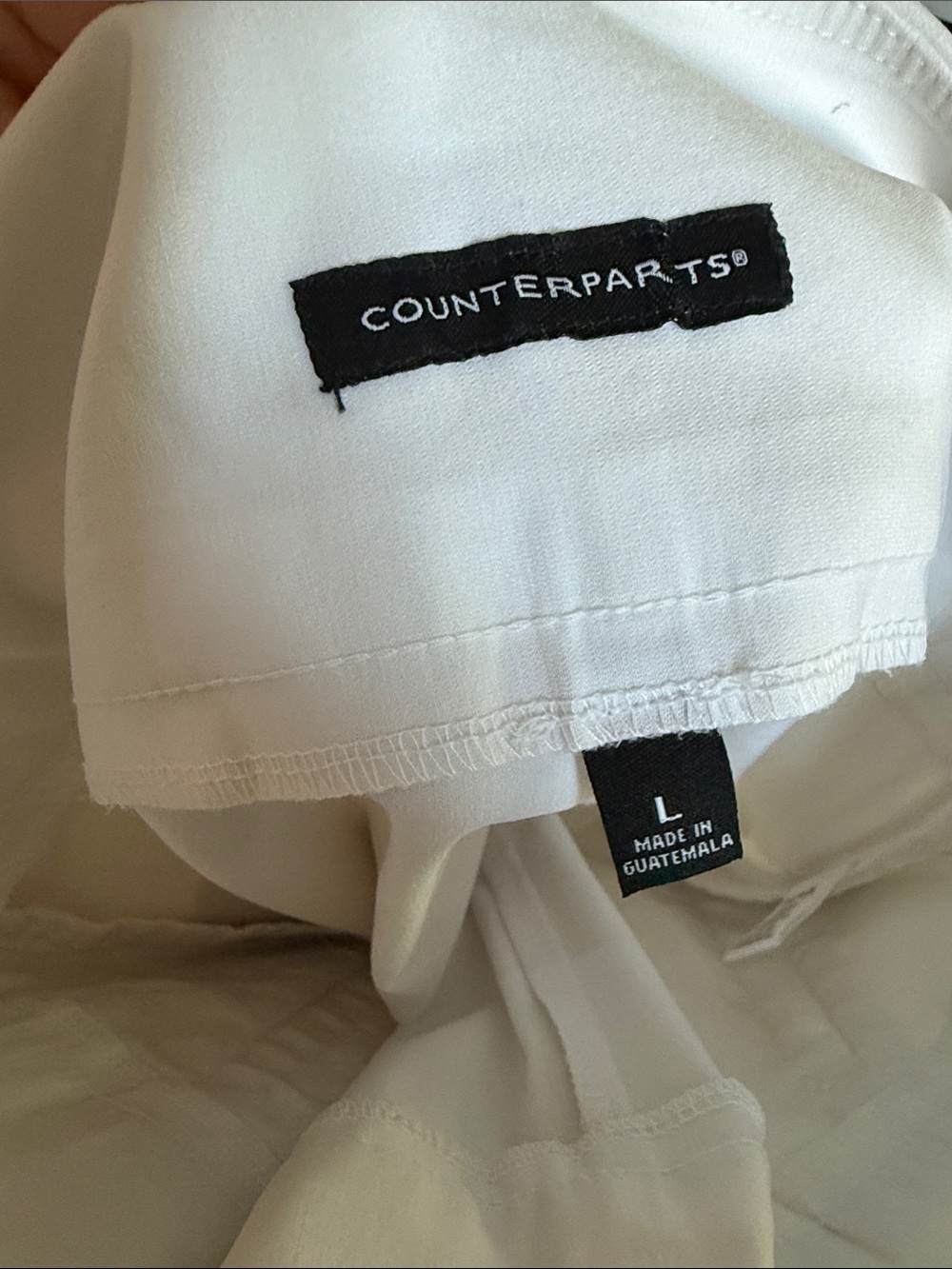 Counterparts White Slim Stretch Crop Pants size Large - Picture 5 of 6